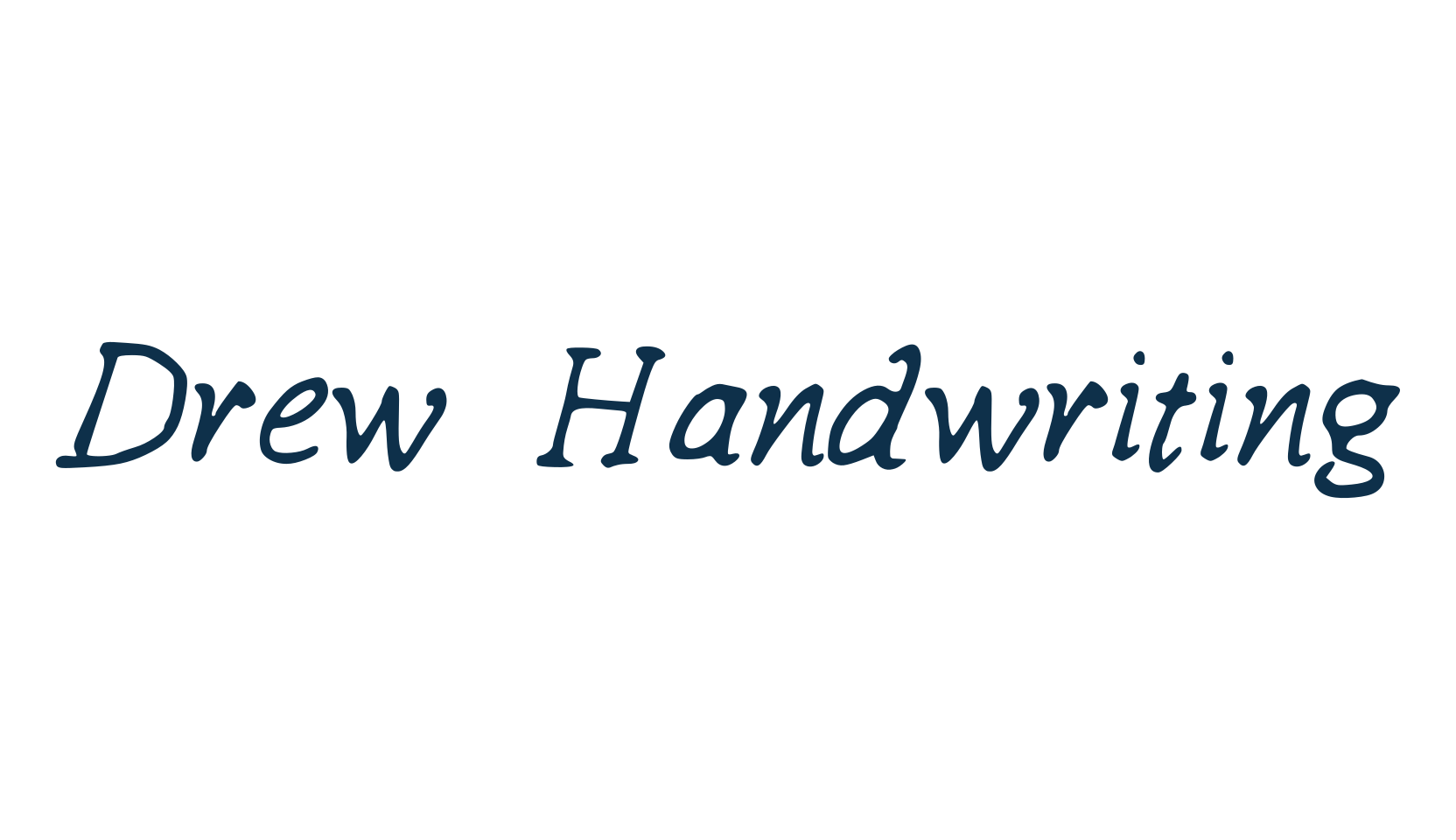Drew Handwriting, various font preview