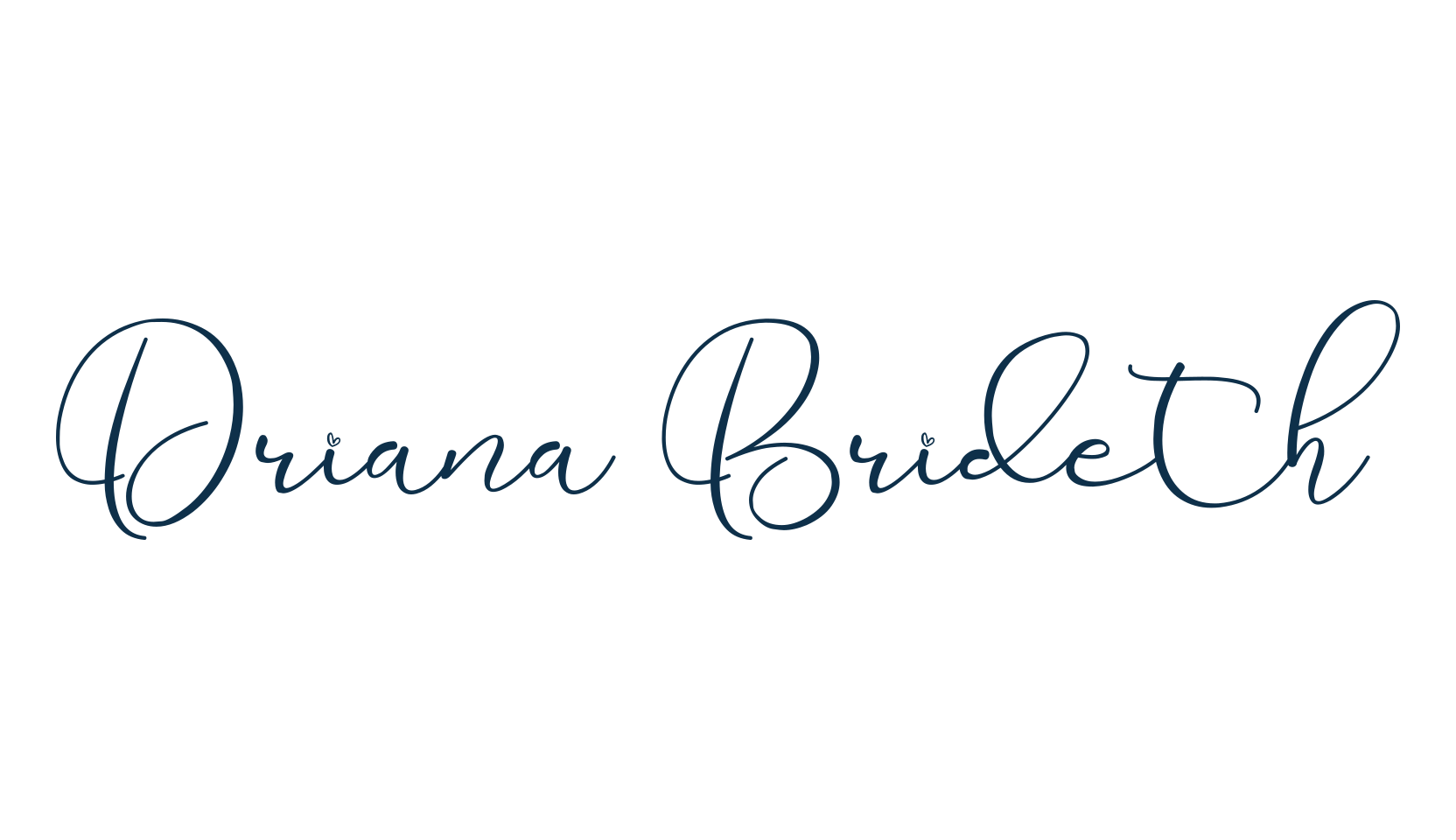 Driana Brideth, script calligraphy fancy decorative font preview