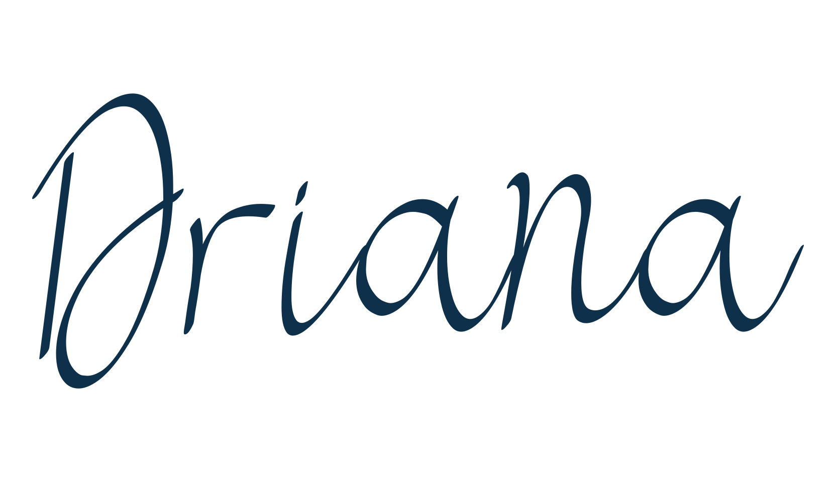 Driana, handwriting font preview