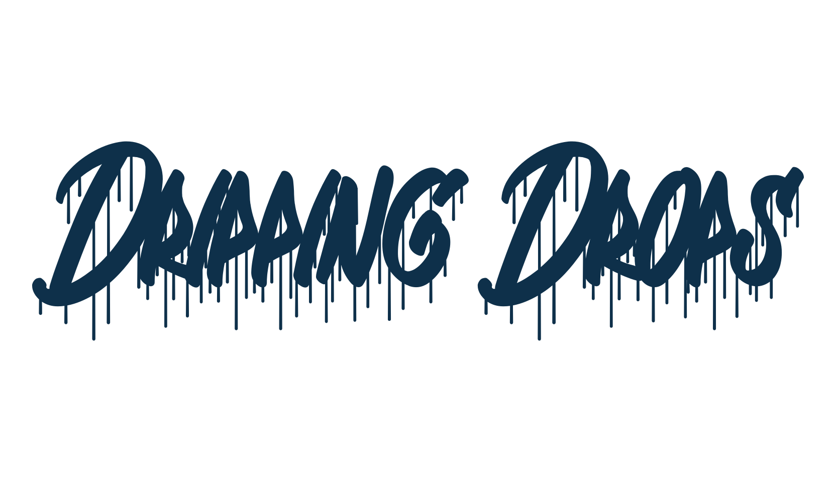 Dripping Drops, graffiti font preview