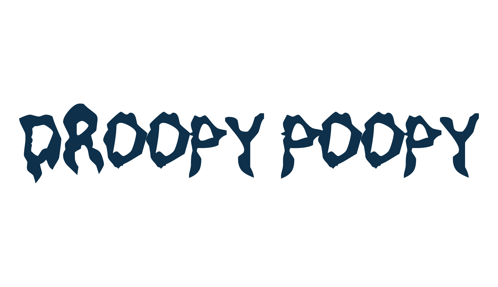 Droopy Poopy, holiday halloween fancy decorative horror font preview