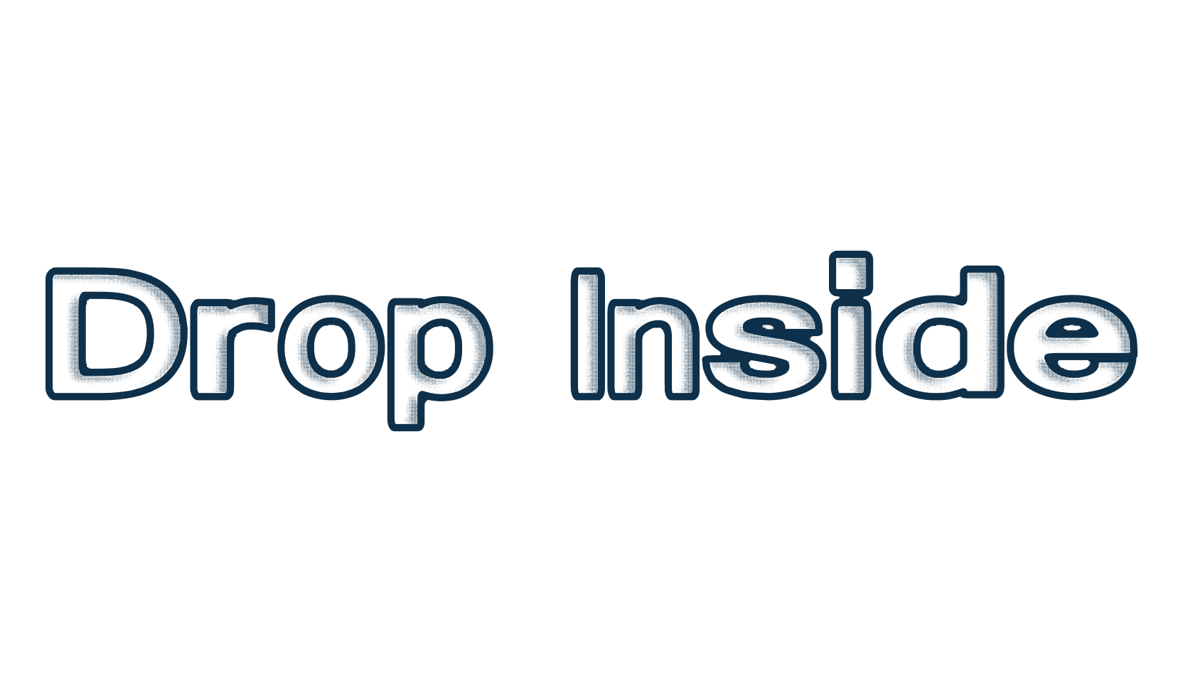 Drop Inside, fancy eroded decorative font preview