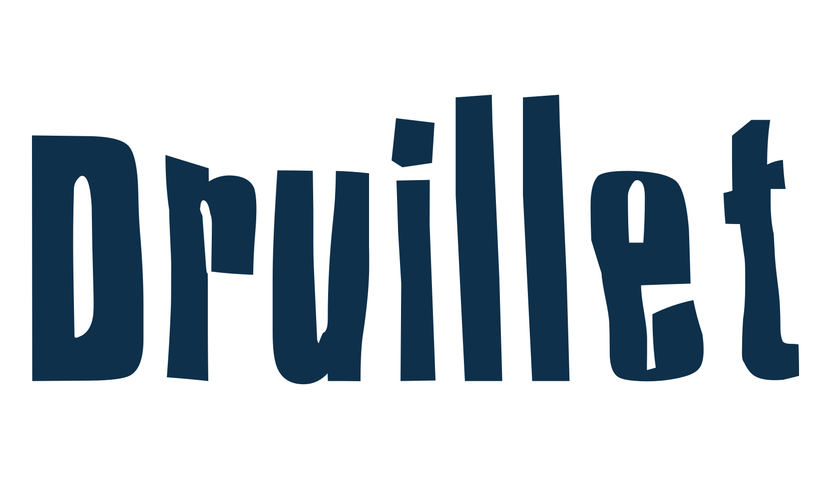 Druillet, fancy eroded decorative font preview
