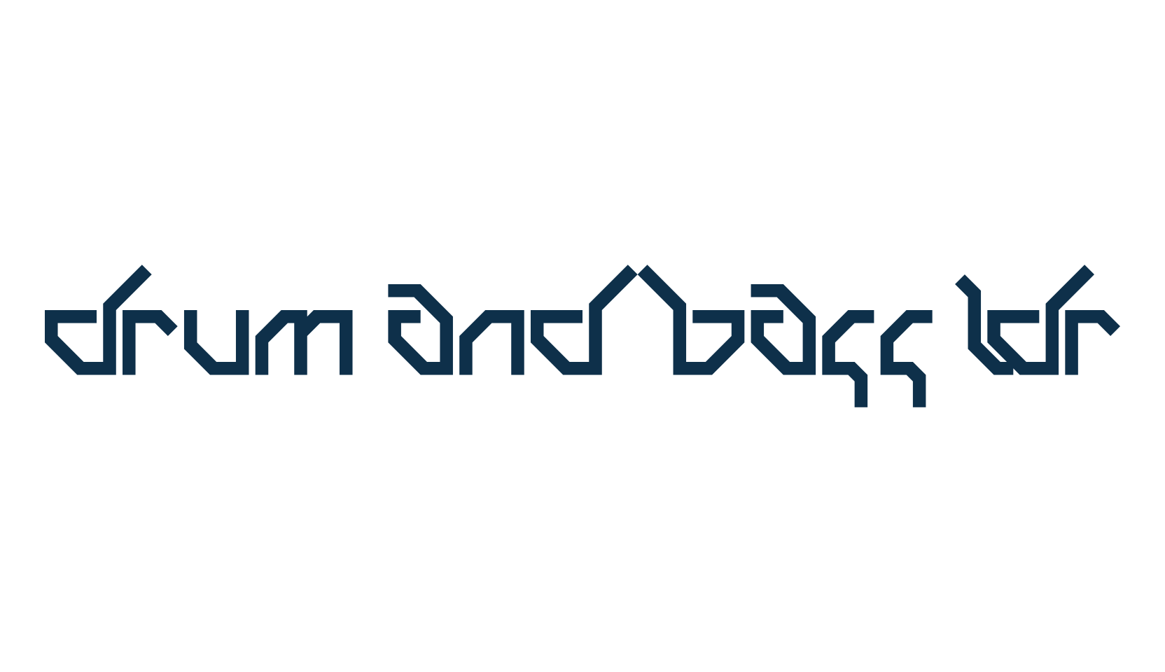 Drum and Bass LDR, techno square sci-fi font preview