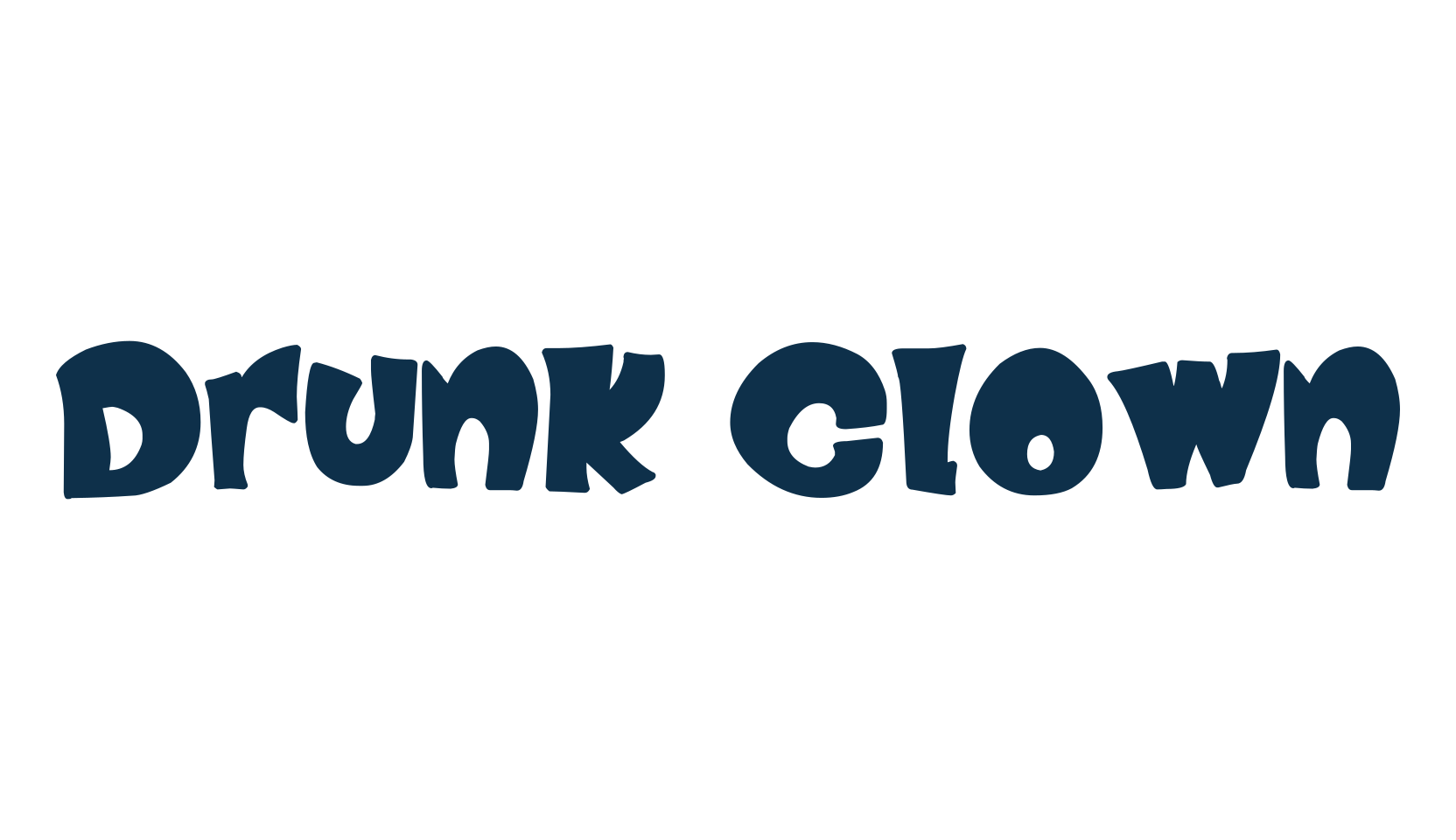 Drunk Clown, fancy cartoon decorative font preview