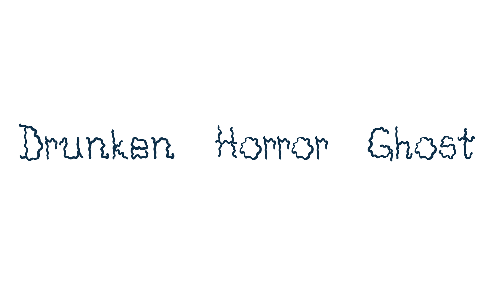 Drunken Horror Ghost, halloween font preview