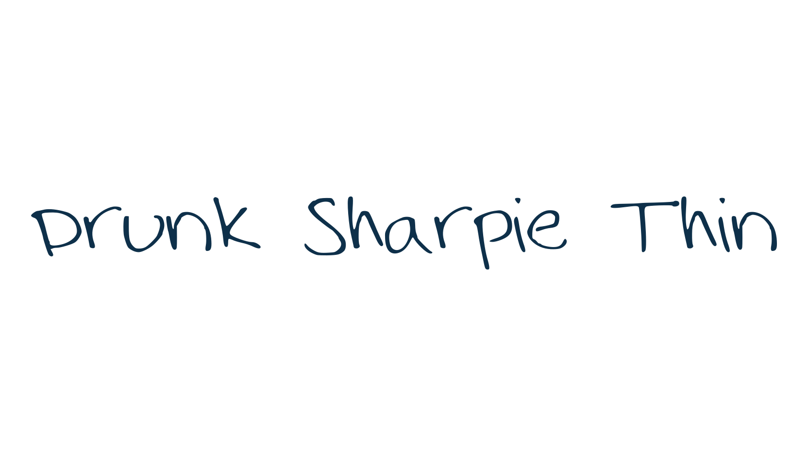 Drunk Sharpie Thin, script handwritten fancy decorative calligraphy font preview