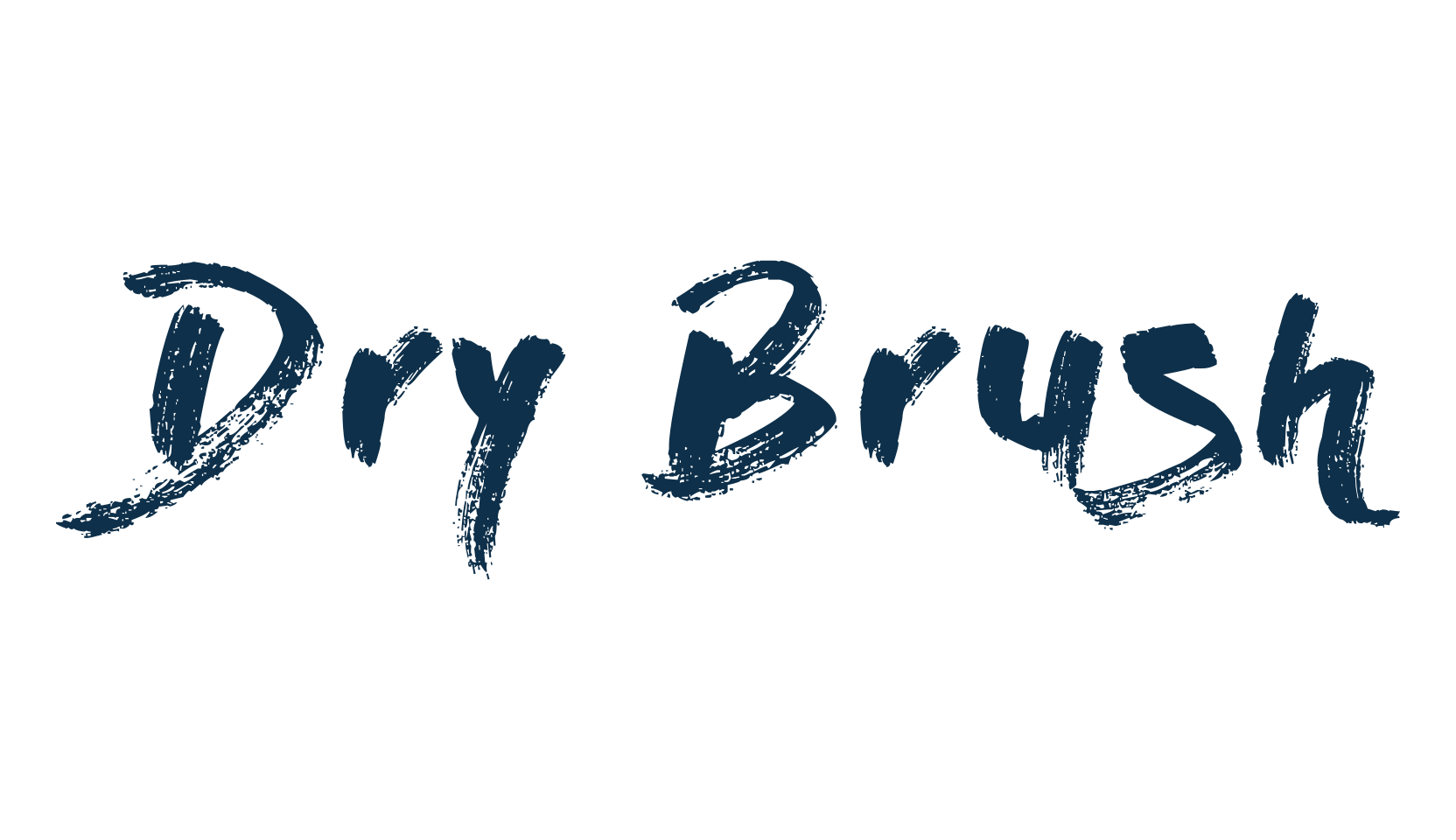 Dry Brush, brush font preview
