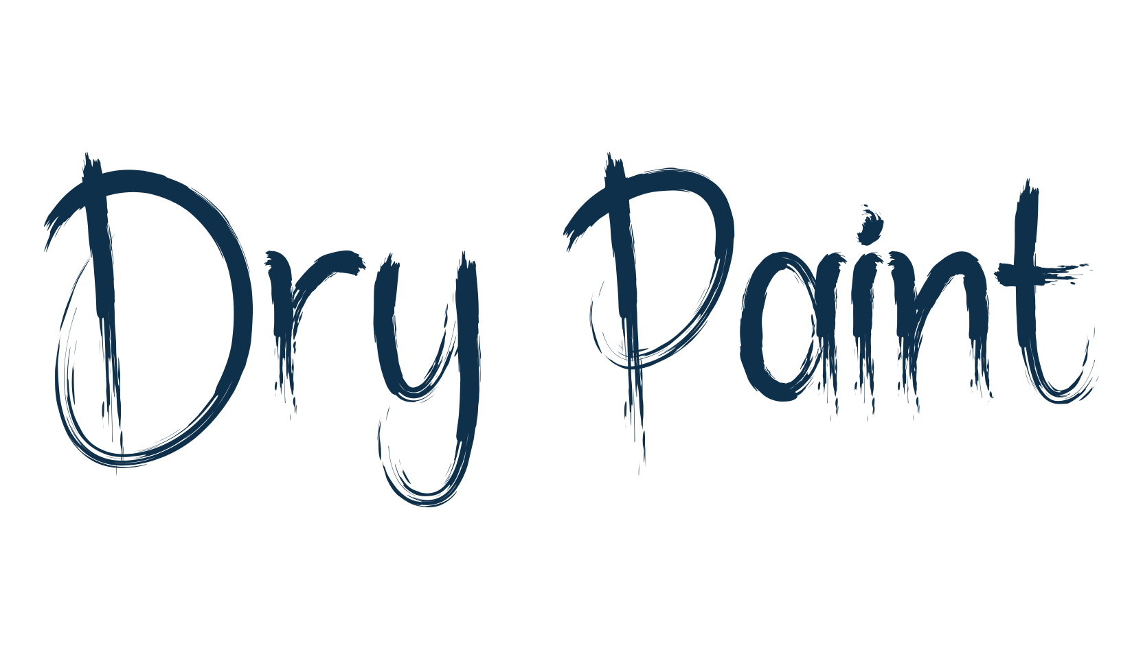 Dry Paint, script brush fancy decorative calligraphy font preview