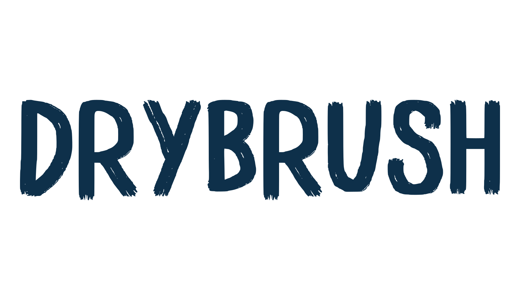 Drybrush, brush font preview