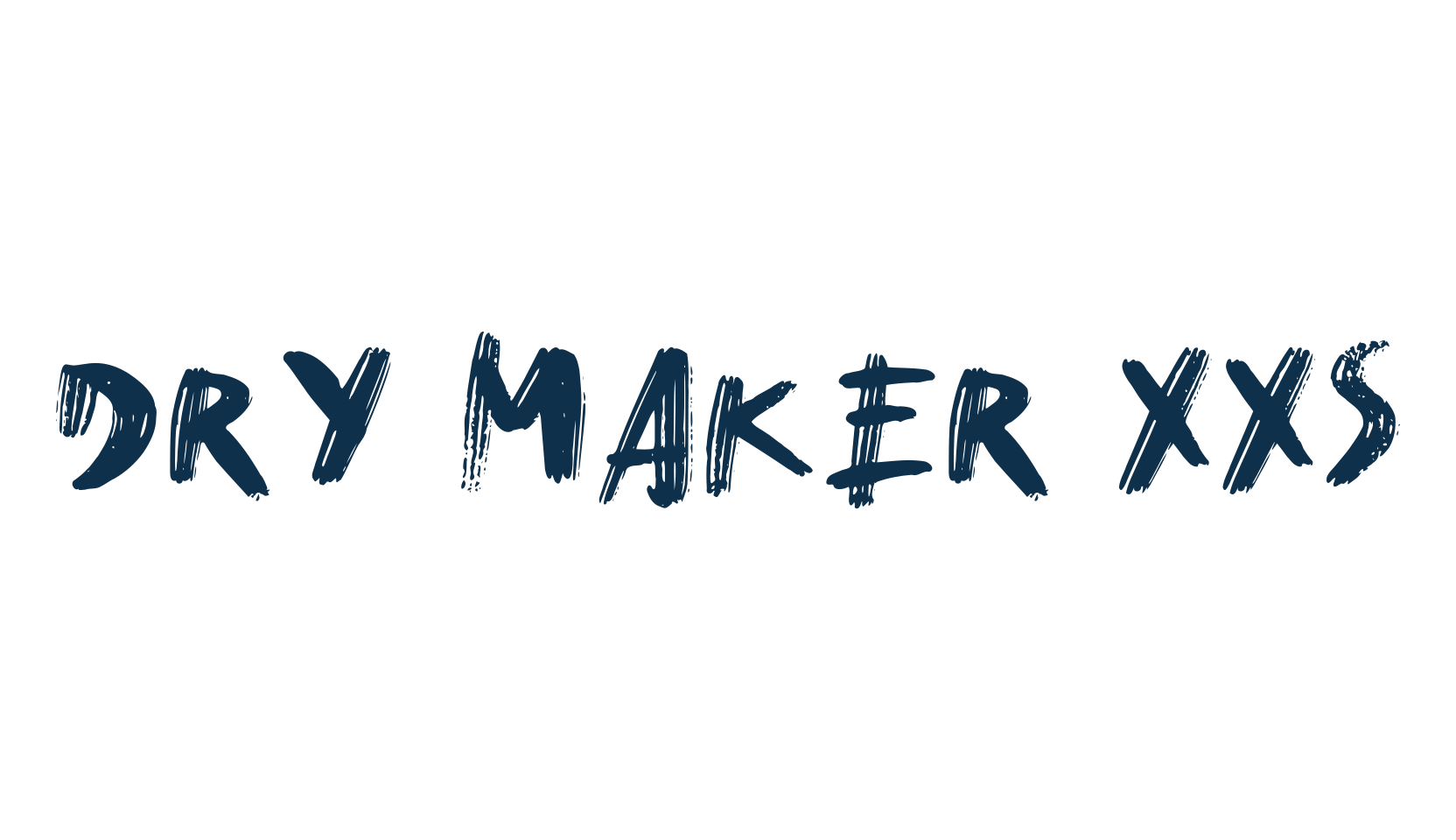 Dry Maker XXS, brush font preview