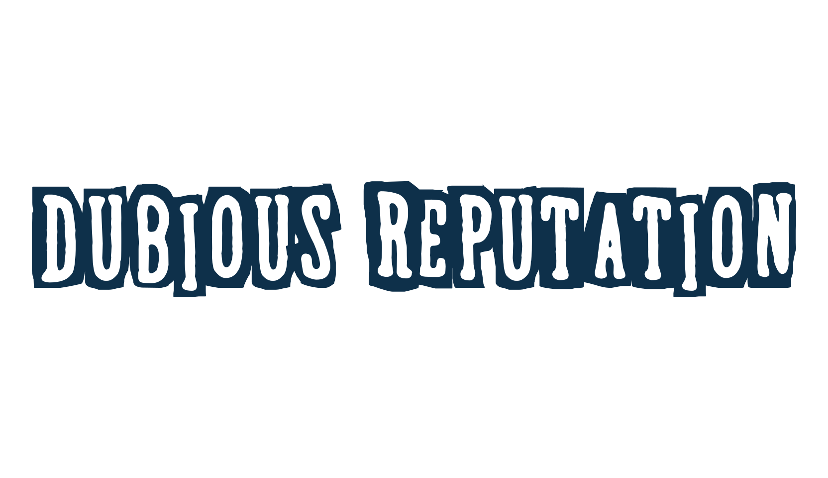 Dubious Reputation, fancy various decorative font preview