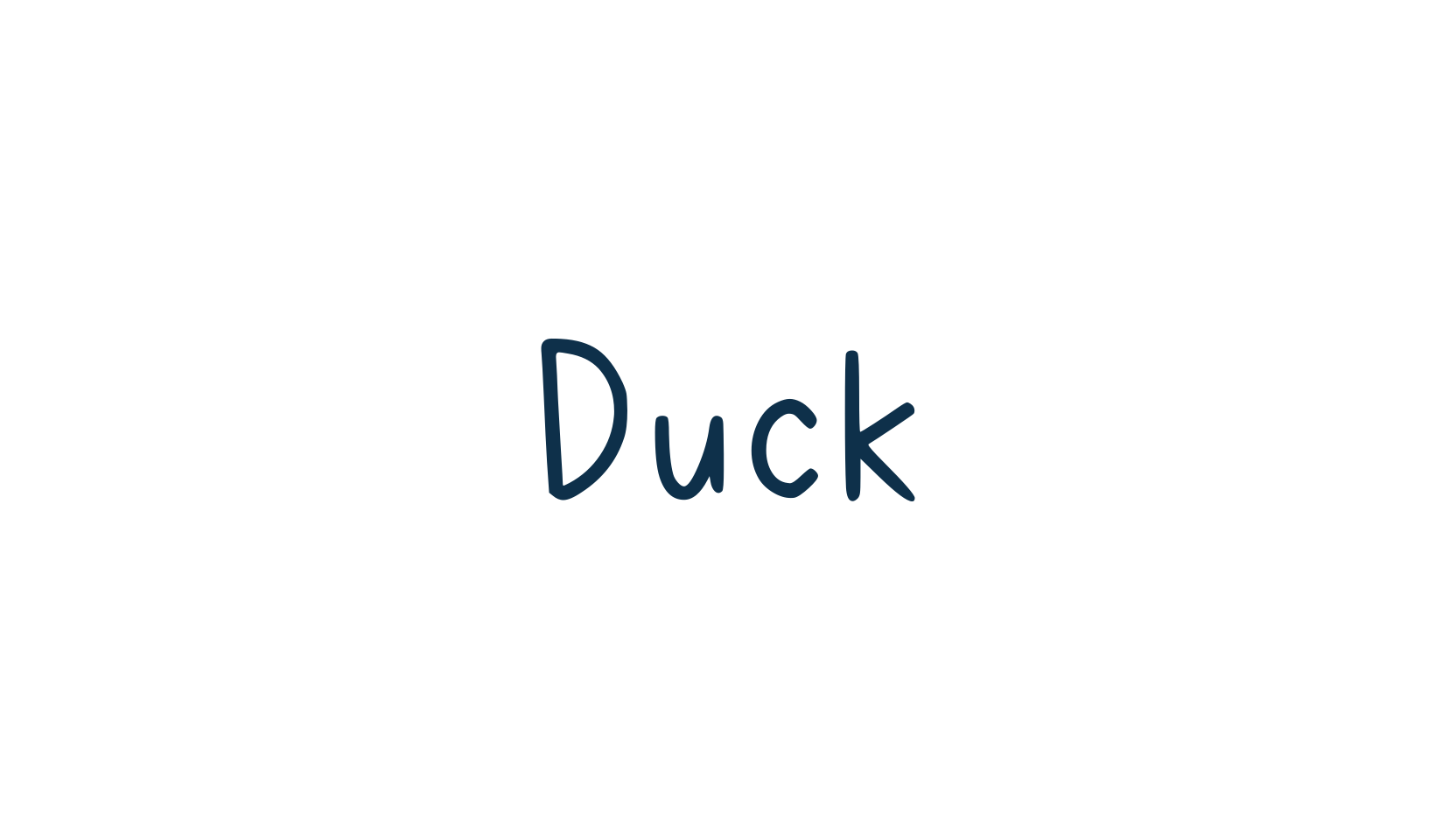 Duck, script handwritten fancy decorative calligraphy font preview