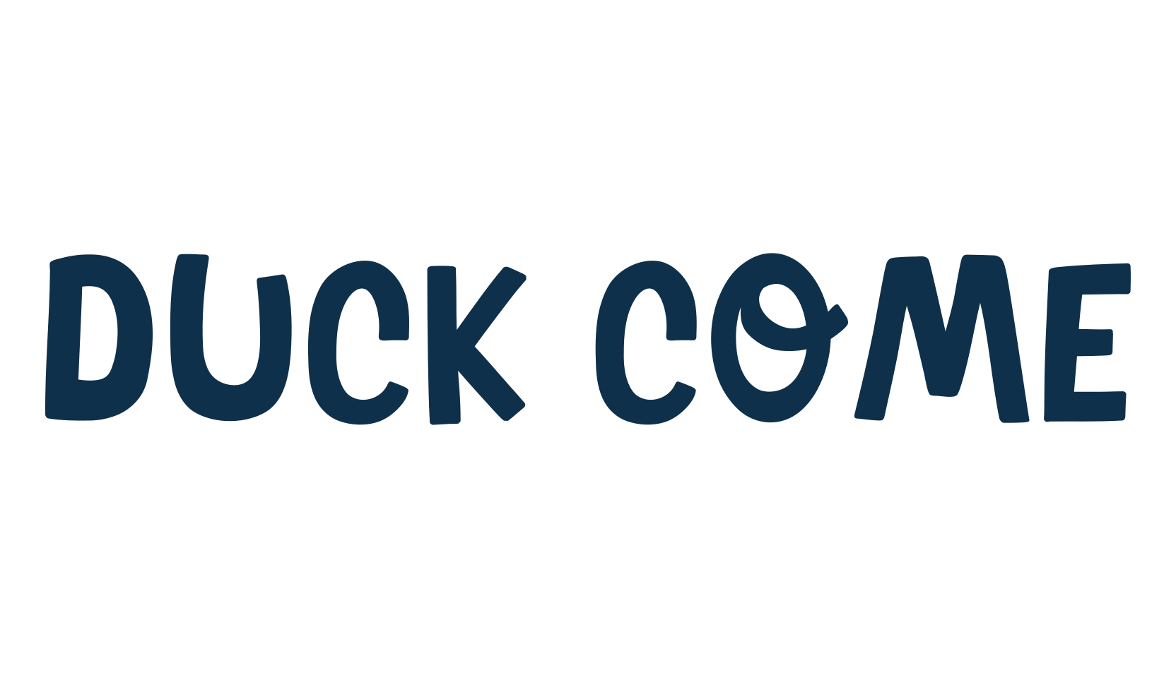 Duck Come, fancy cartoon decorative font preview