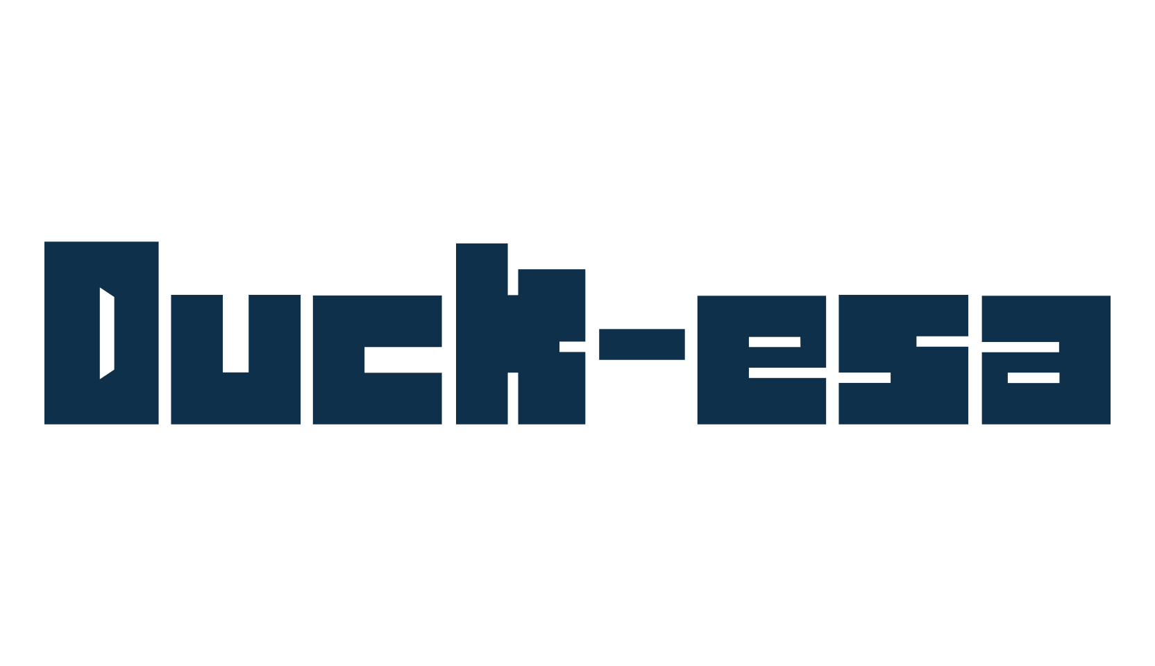 Duck-esa, techno square sci-fi font preview