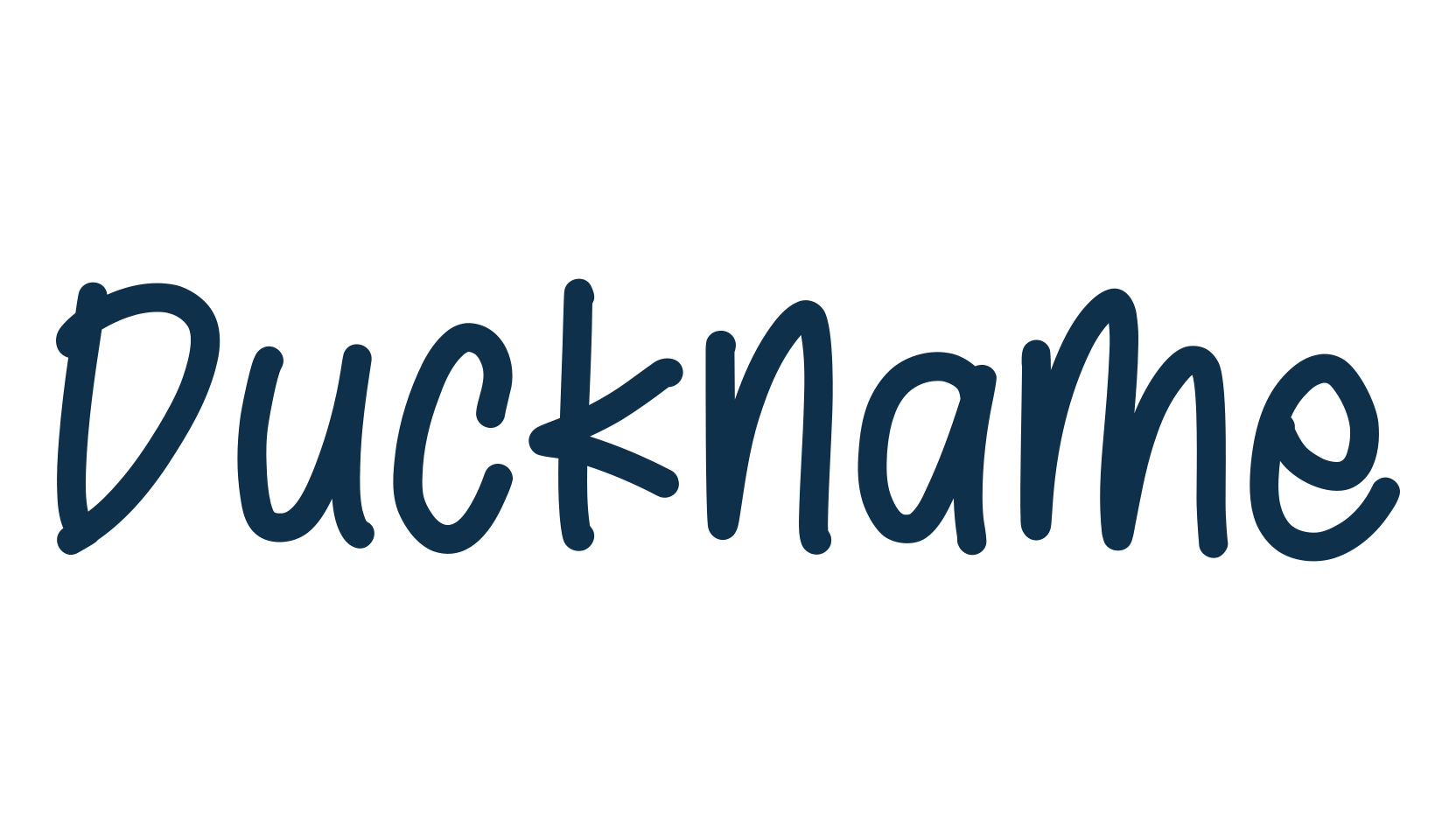 Duckname, script handwritten fancy decorative calligraphy font preview