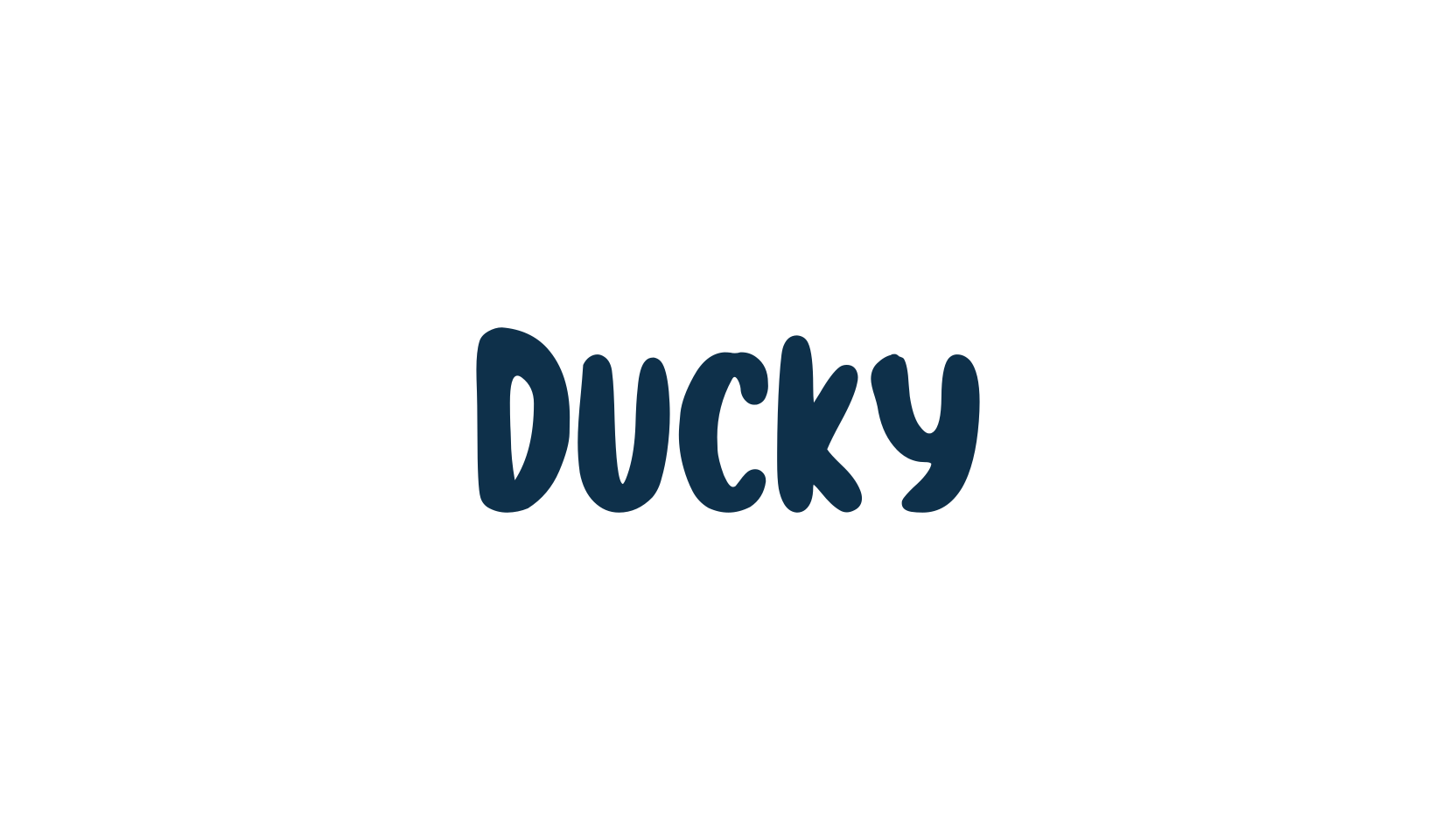 Ducky, cartoon font preview