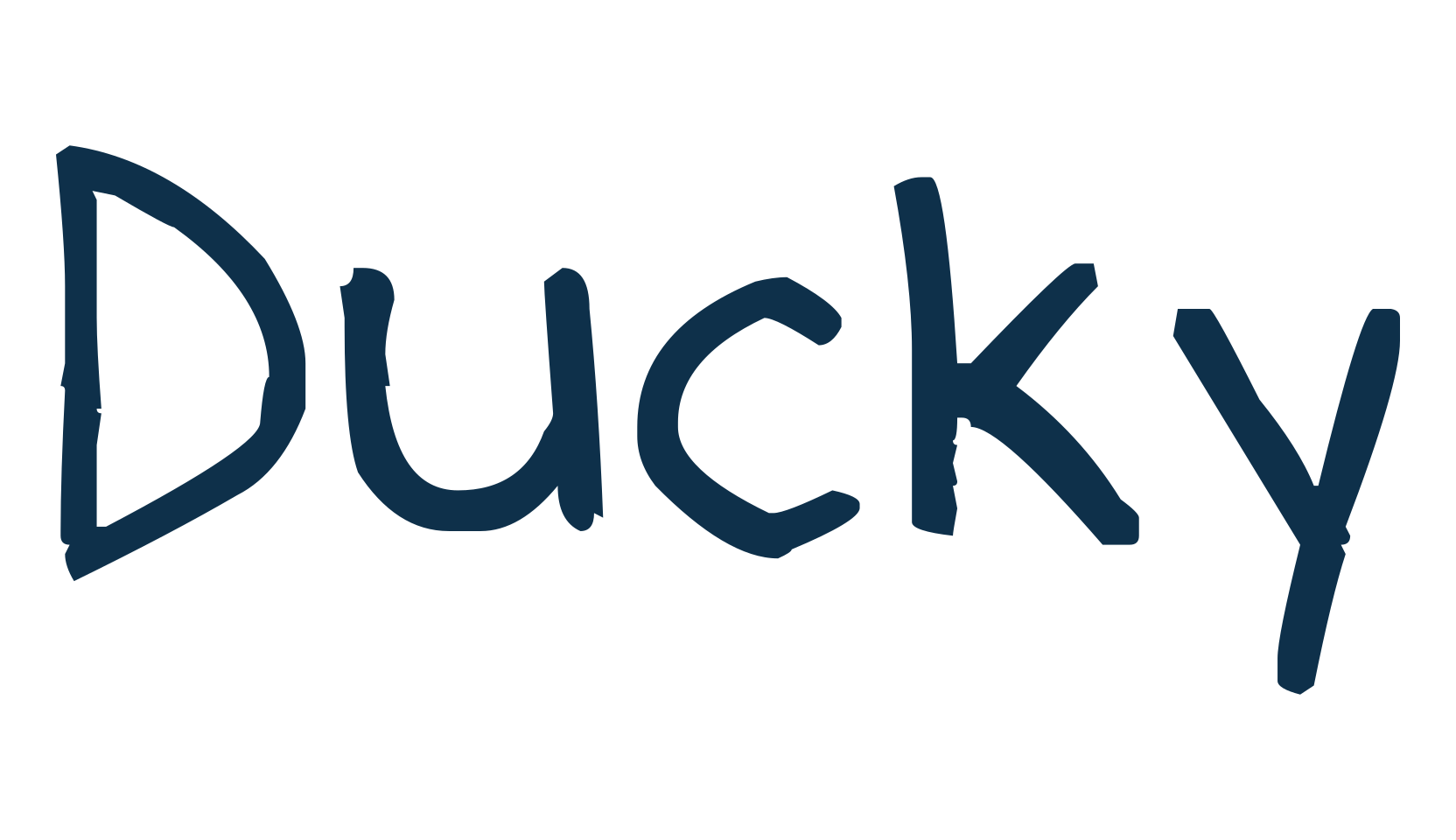 Ducky (ducky), handwriting font preview