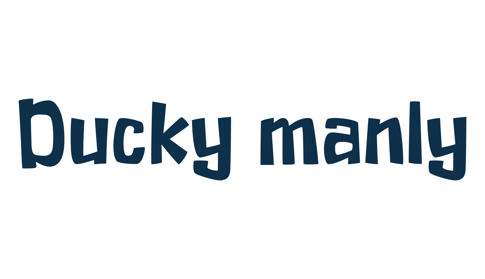 Ducky manly, cartoon font preview