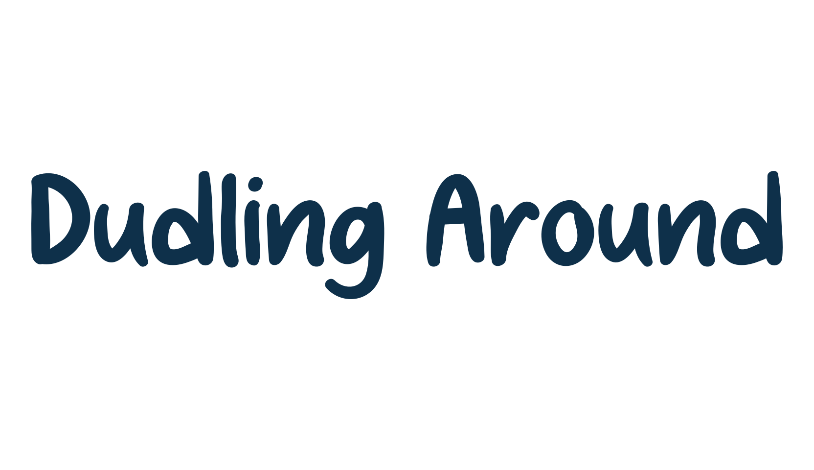 Dudling Around, script handwritten fancy decorative calligraphy font preview