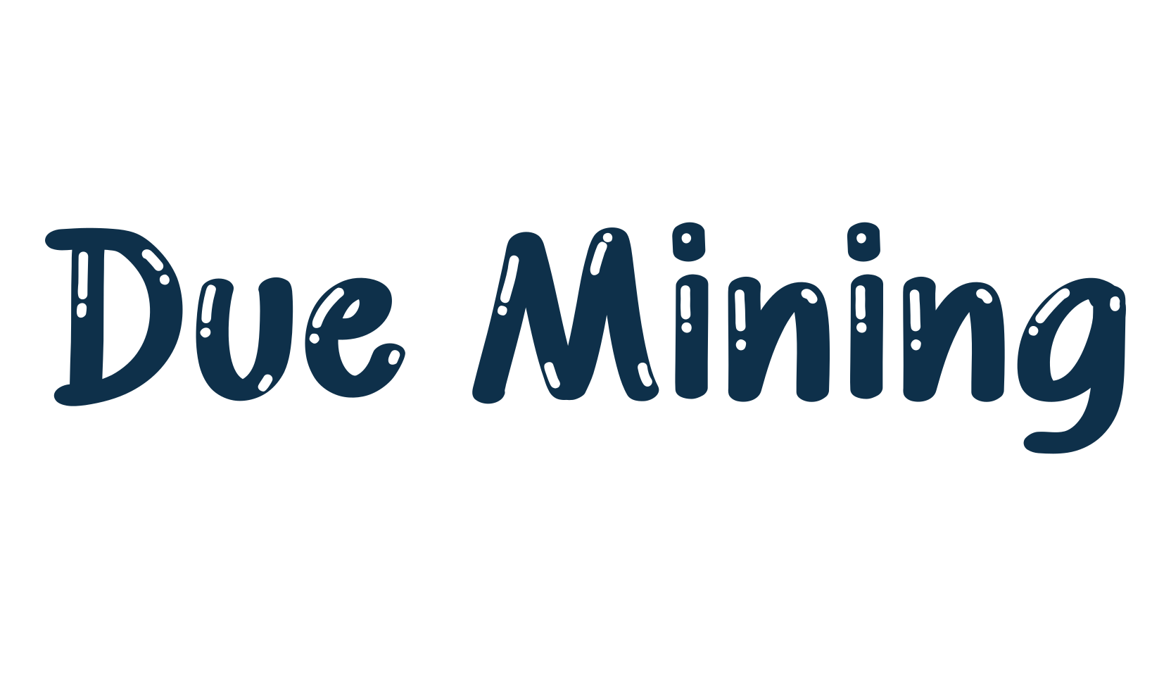 Due Mining, cartoon font preview