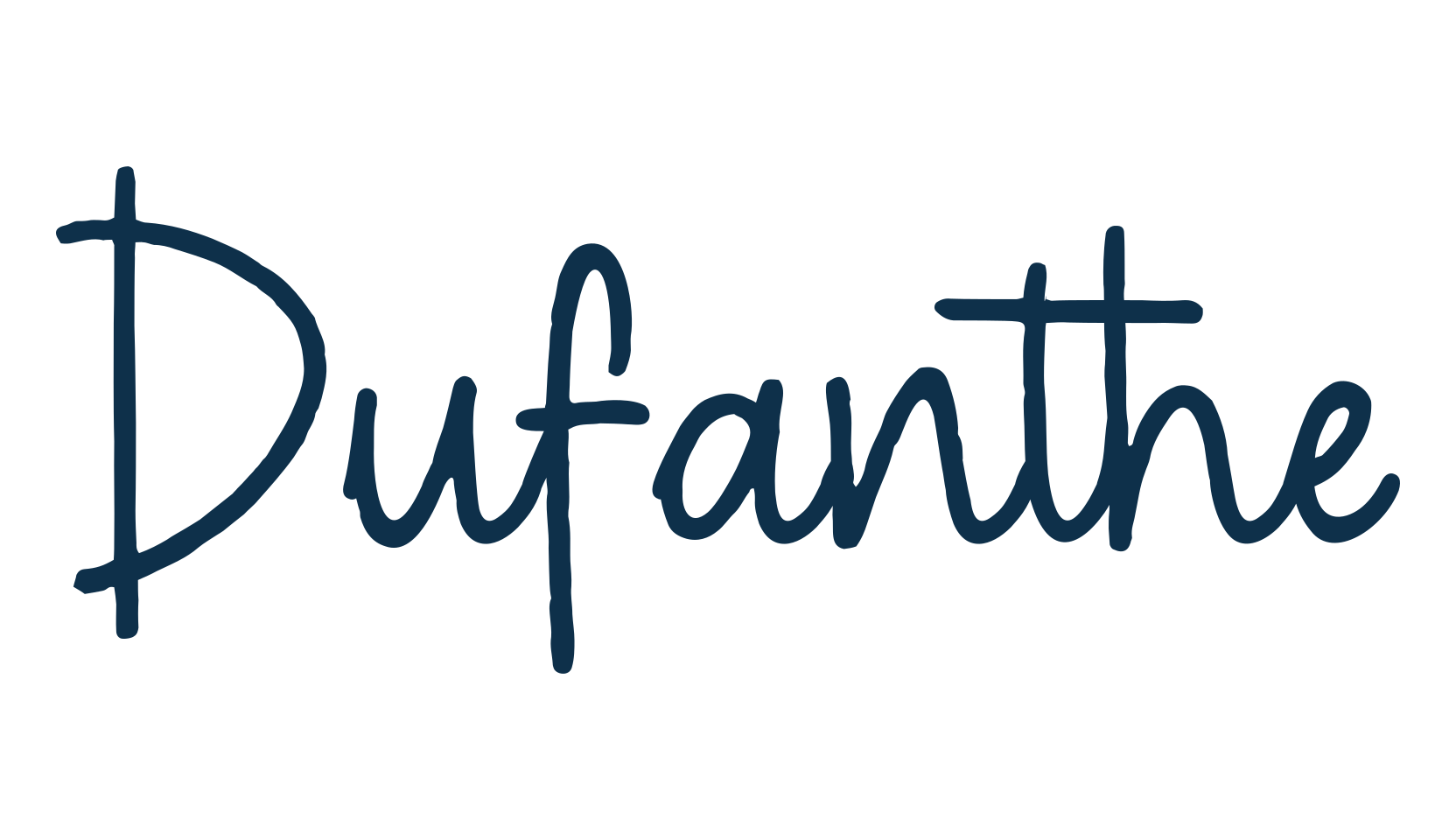 Dufanthe, script handwritten fancy decorative calligraphy font preview