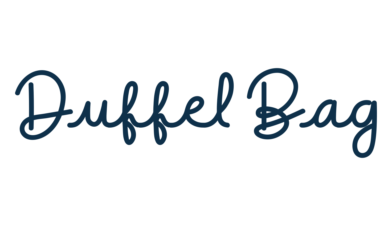 Duffel Bag, fancy decorative font preview