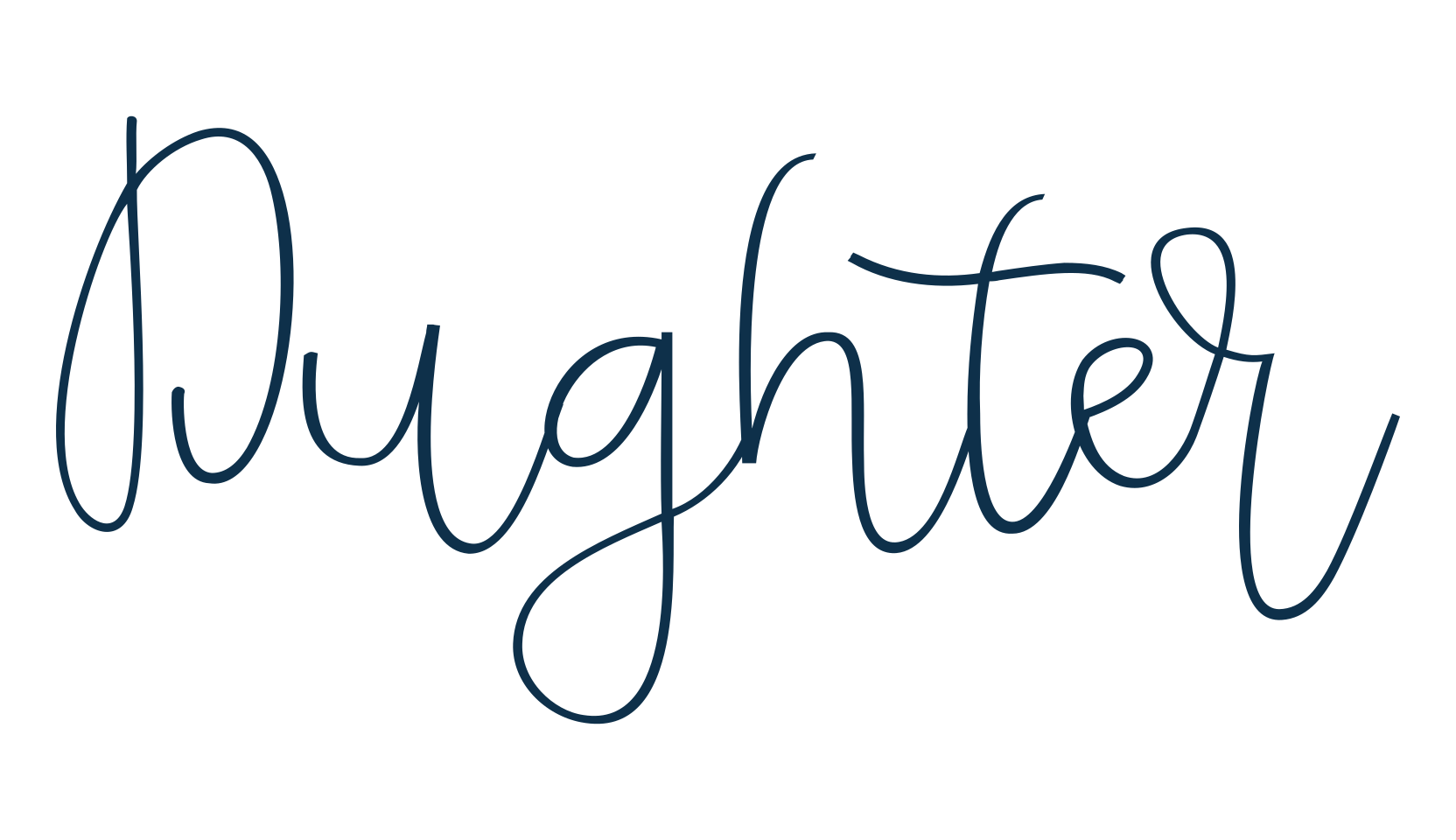 Dughter, script handwritten fancy decorative calligraphy font preview