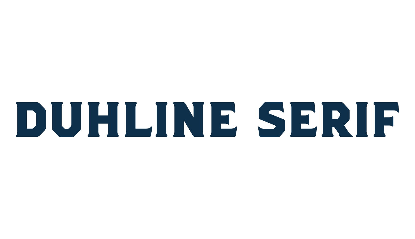 Duhline Serif, retro font preview