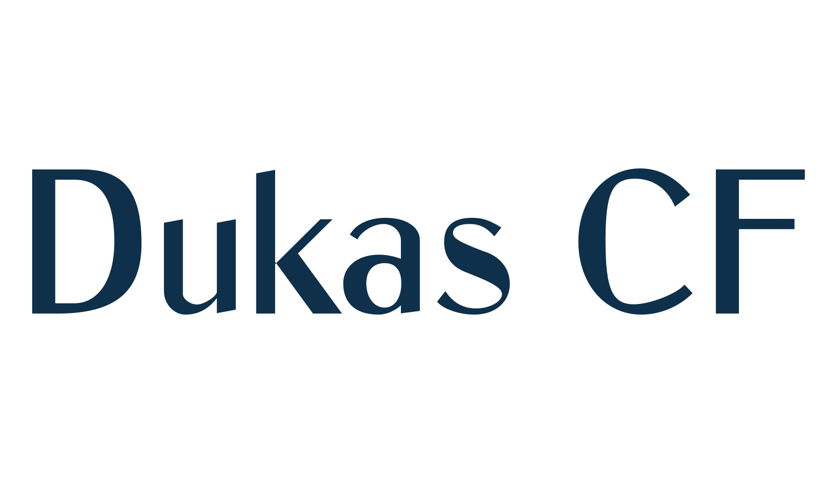 Dukas CF, basic sans serif font preview