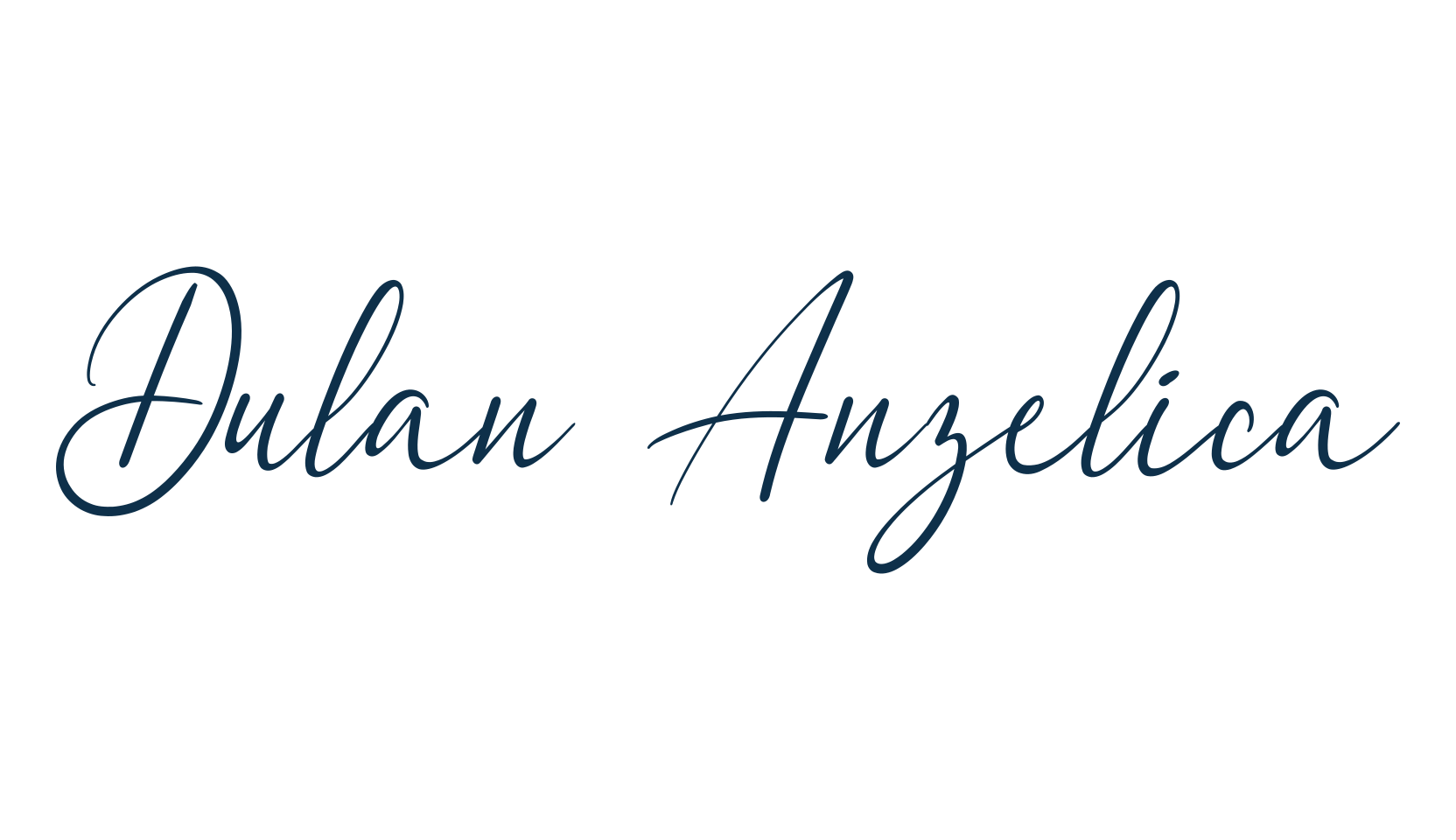 Dulan Anzelica, handwriting font preview