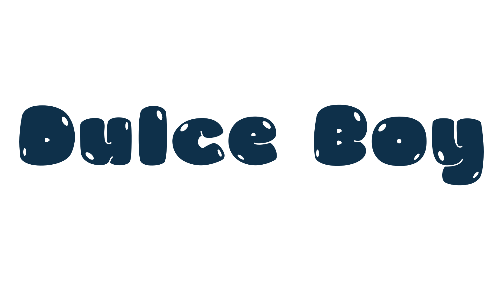 Dulce Boy, cartoon font preview