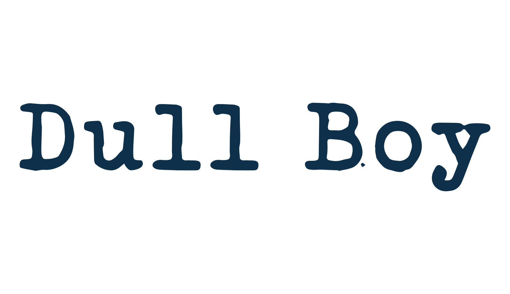 Dull Boy, fancy typewriter decorative font preview