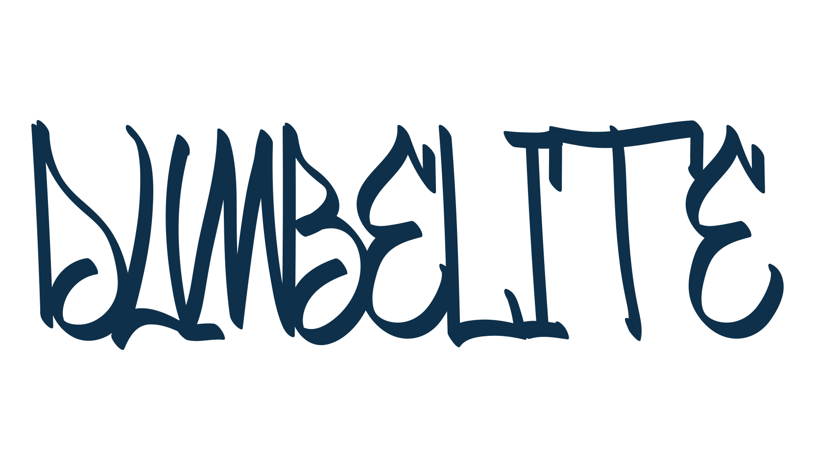 Dumbelite, graffiti font preview