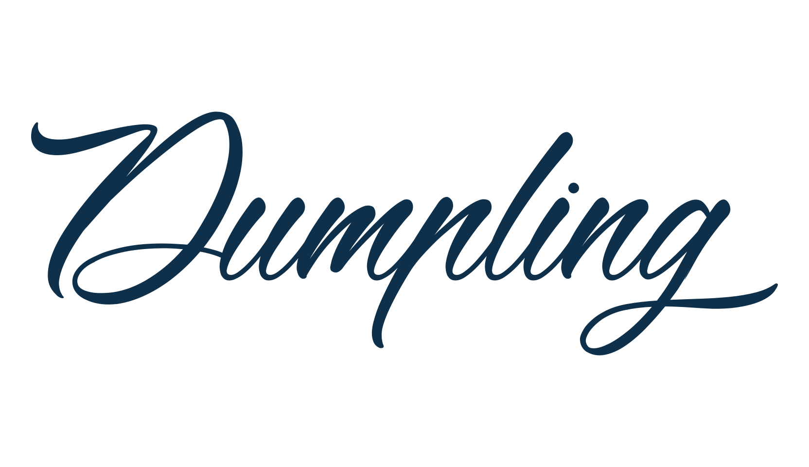 Dumpling, calligraphy font preview