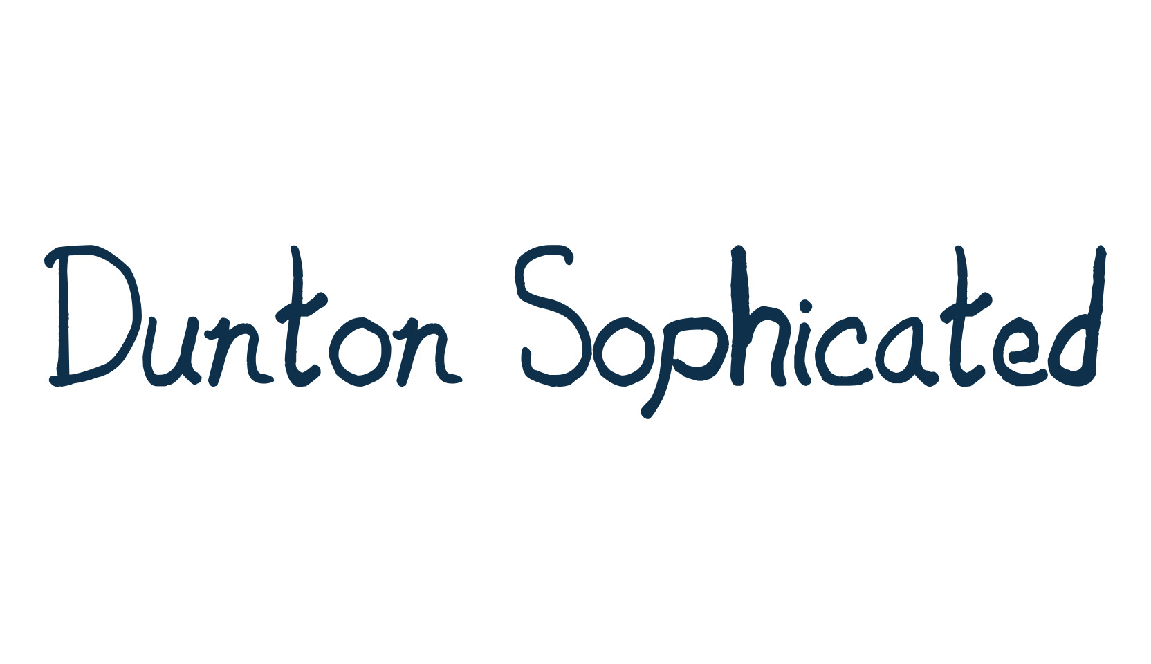 Dunton Sophicated, handwriting font preview