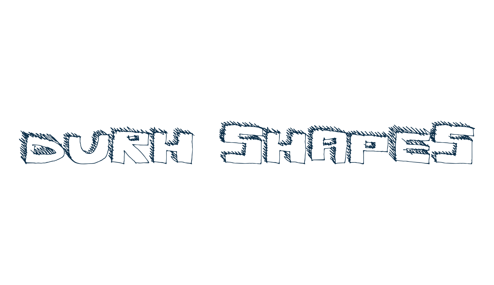 Durh Shapes, cartoon font preview