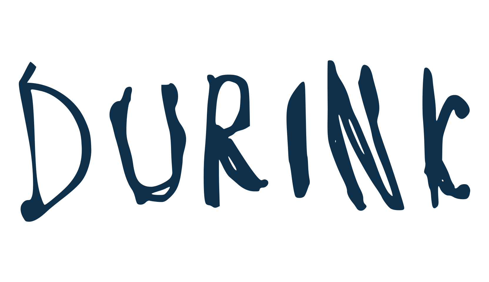 Durink, script trash fancy decorative calligraphy font preview