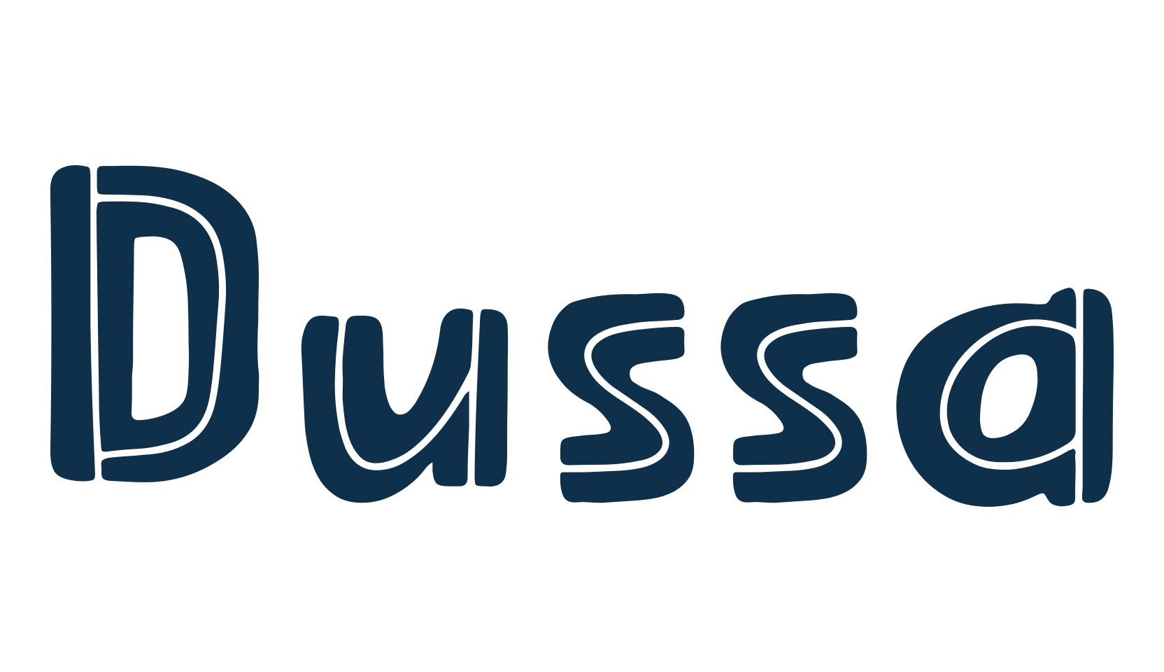 Dussa, cartoon font preview