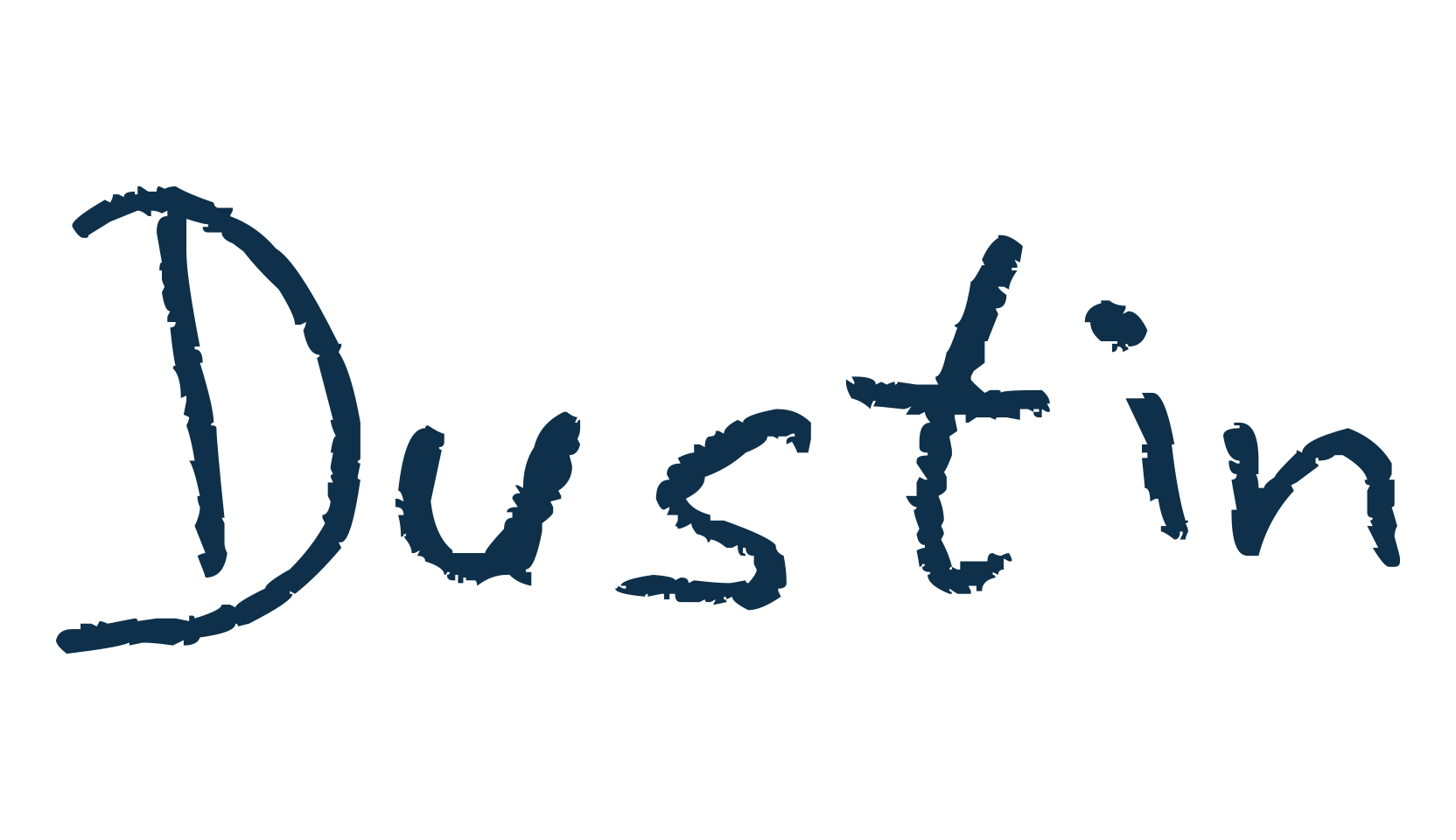 Dustin, handwriting font preview