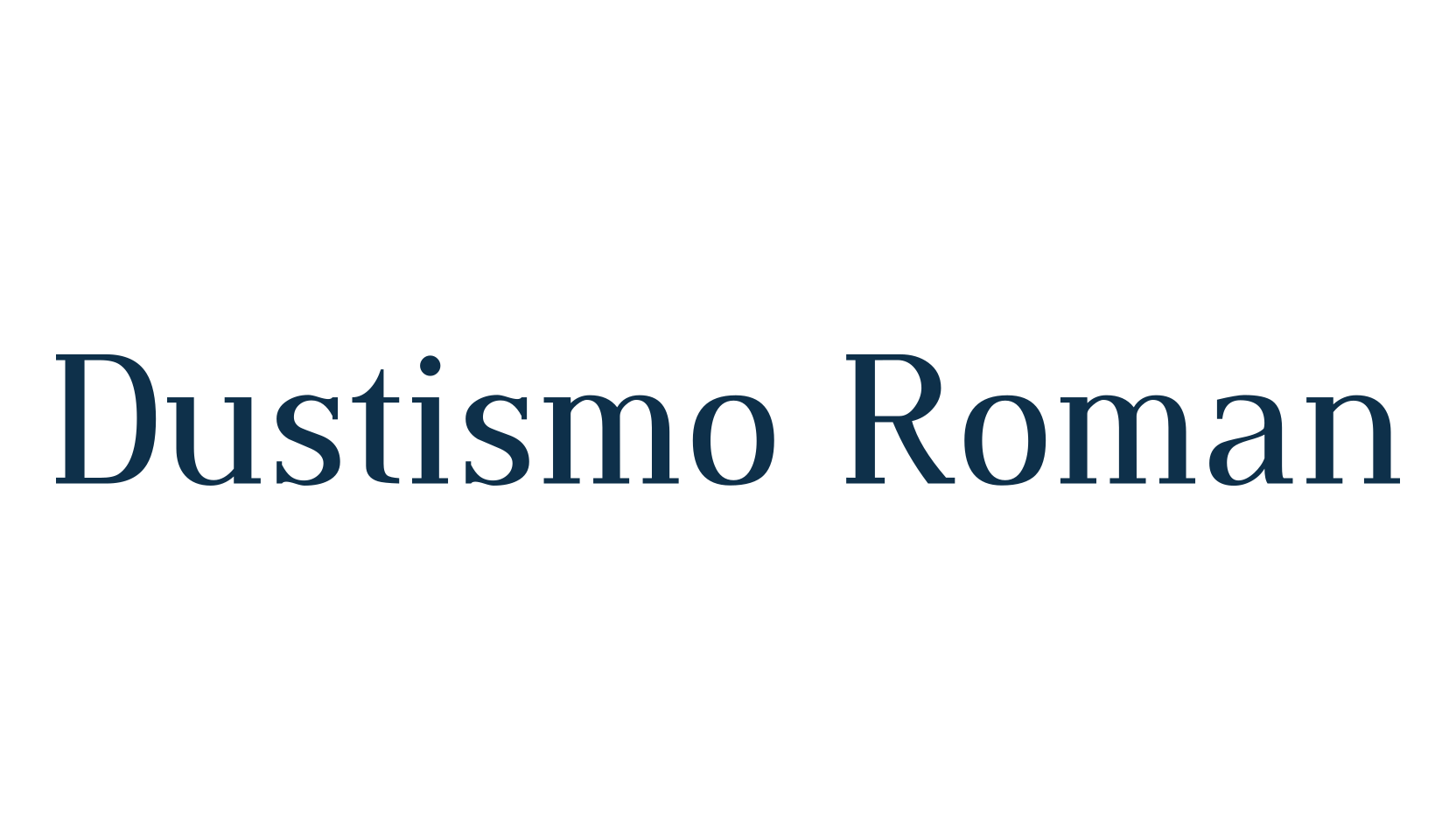 Dustismo Roman, basic serif font preview