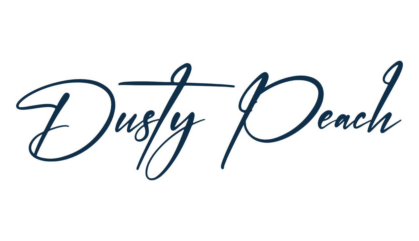 Dusty Peach, handwriting font preview
