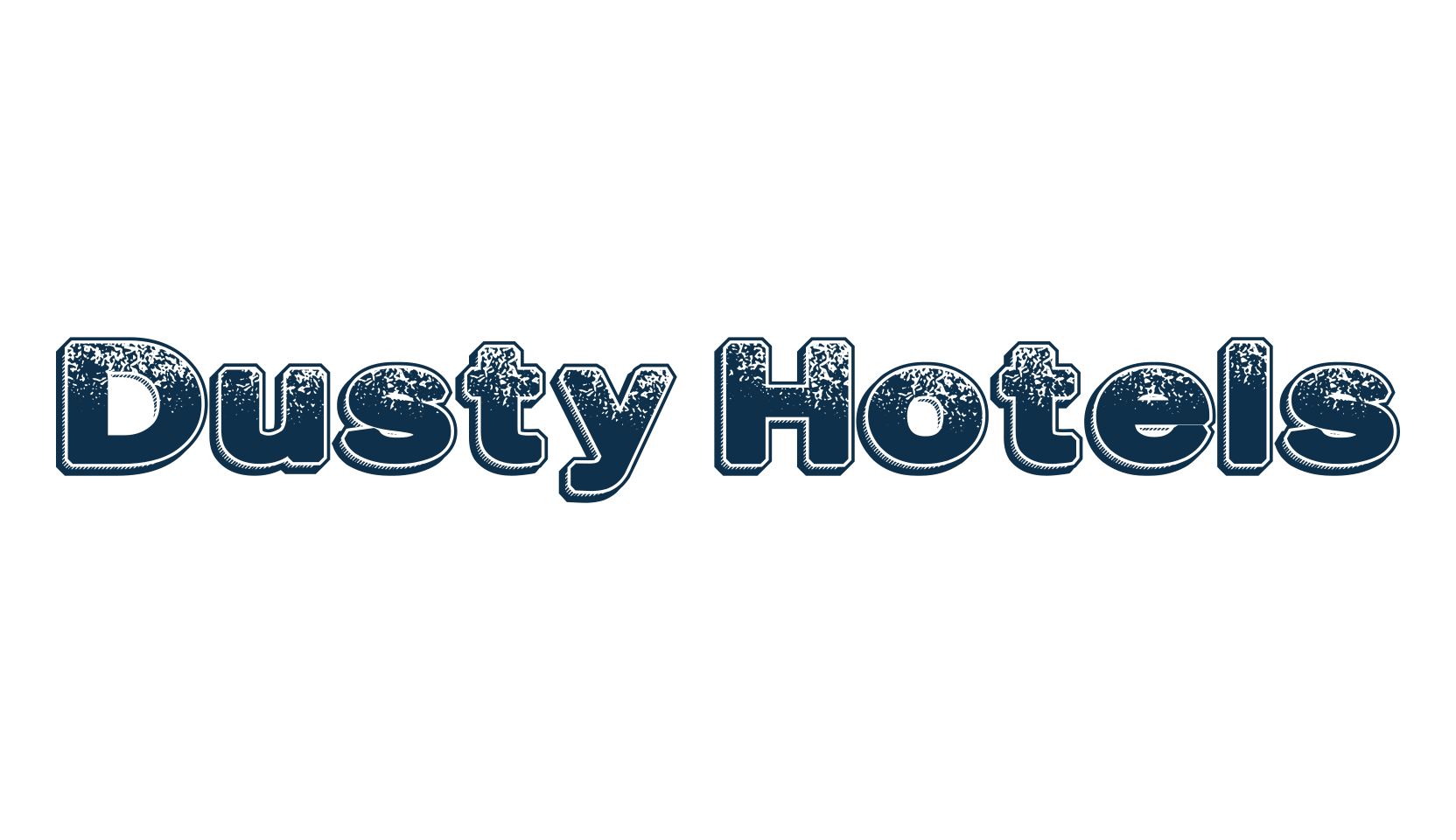 Dusty Hotels, fancy eroded decorative font preview