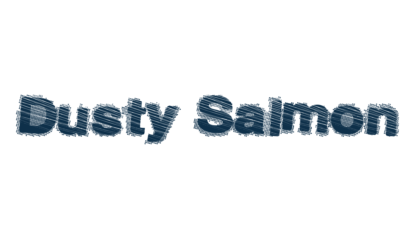 Dusty Salmon, distorted font preview