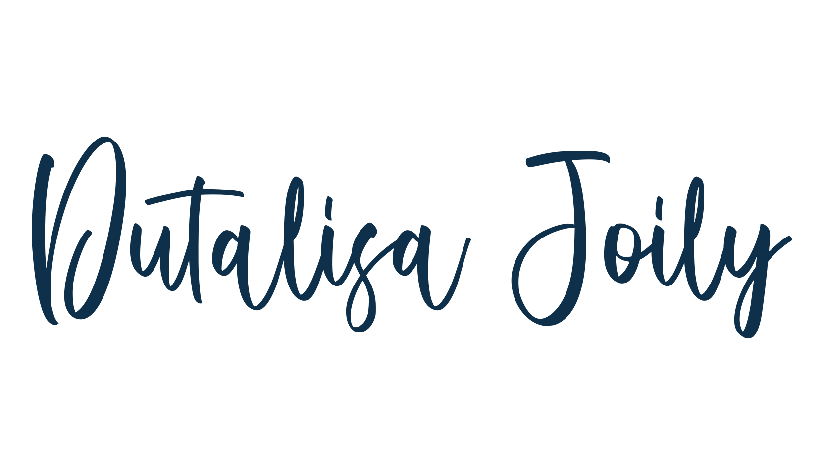 Dutalisa Joily, script handwritten fancy decorative calligraphy font preview