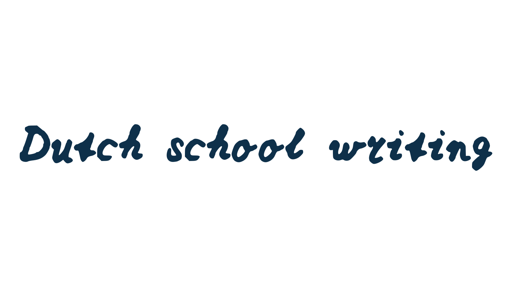 Dutch school writing, script handwritten fancy decorative calligraphy font preview