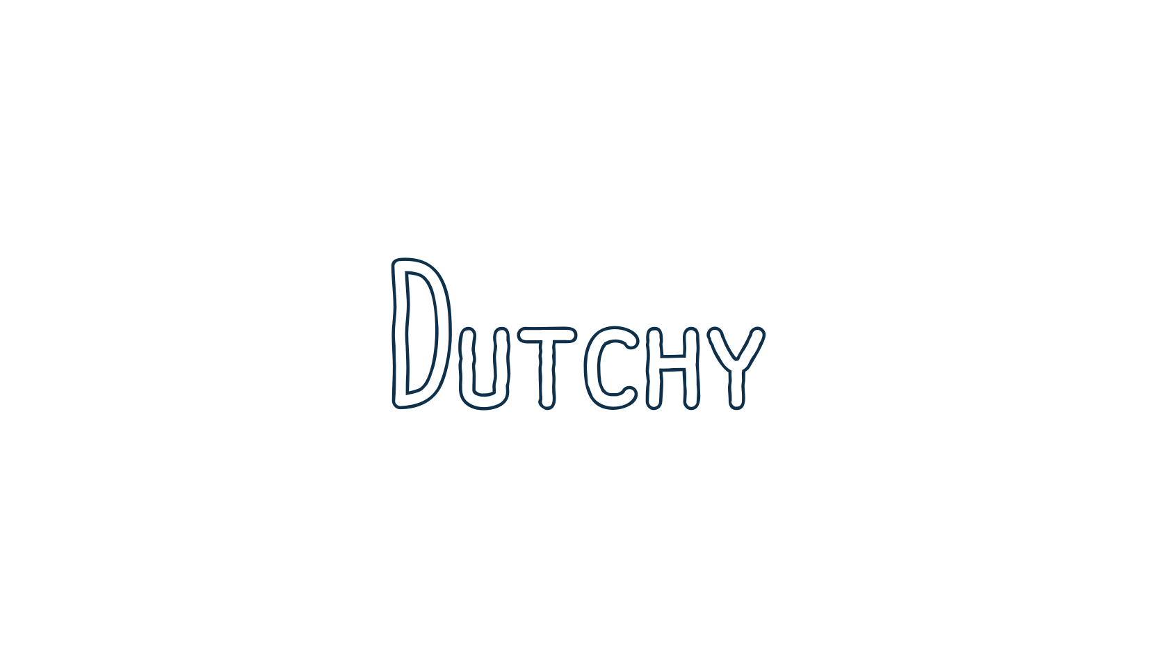 Dutchy, eroded font preview