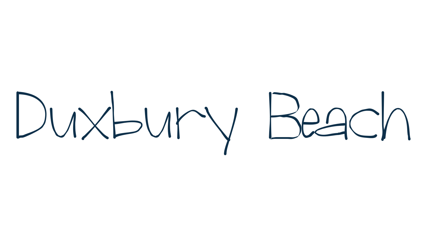 Duxbury Beach, handwriting font preview