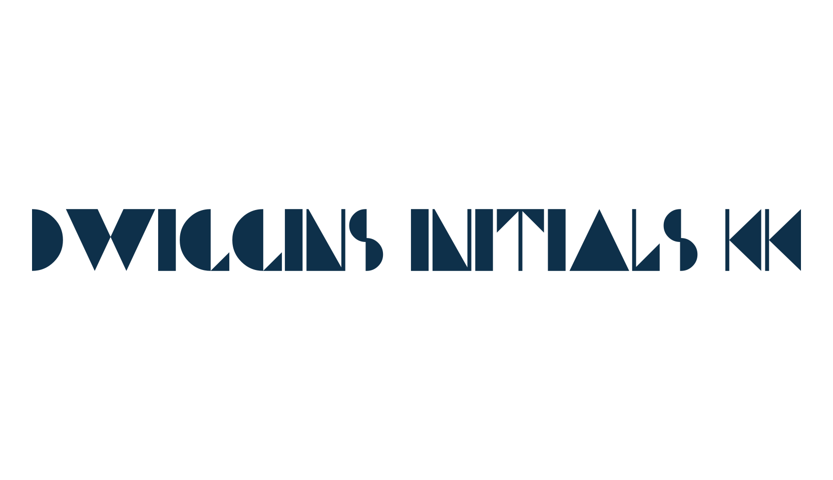 Dwiggins Initials KK, retro font preview