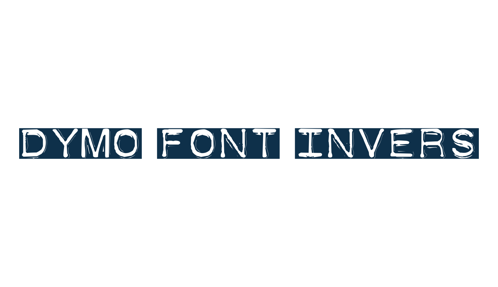 Dymo Font Invers, decorative font preview